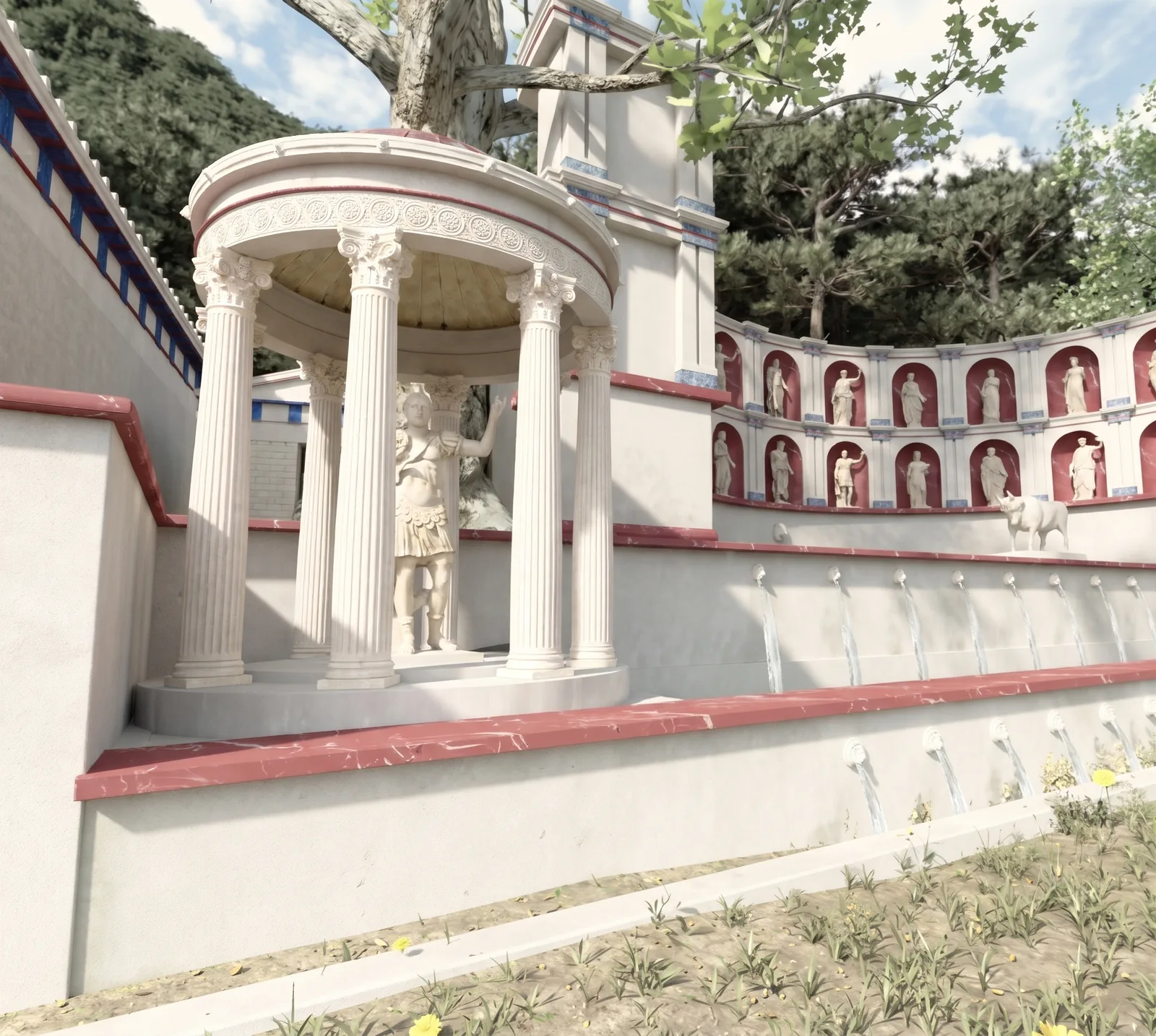 3D reconstruction of the Philippeion in Ancient Olympia, as seen through the VR glasses